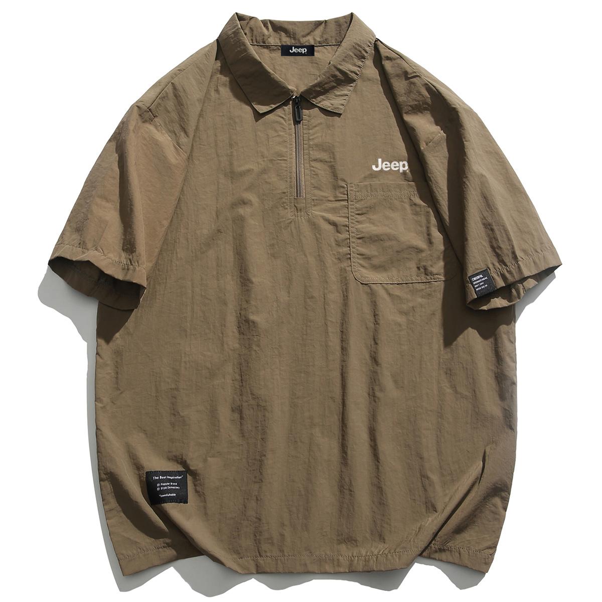 

Футболка поло в стиле конного спорта Unisex Jeep, темно-зеленая