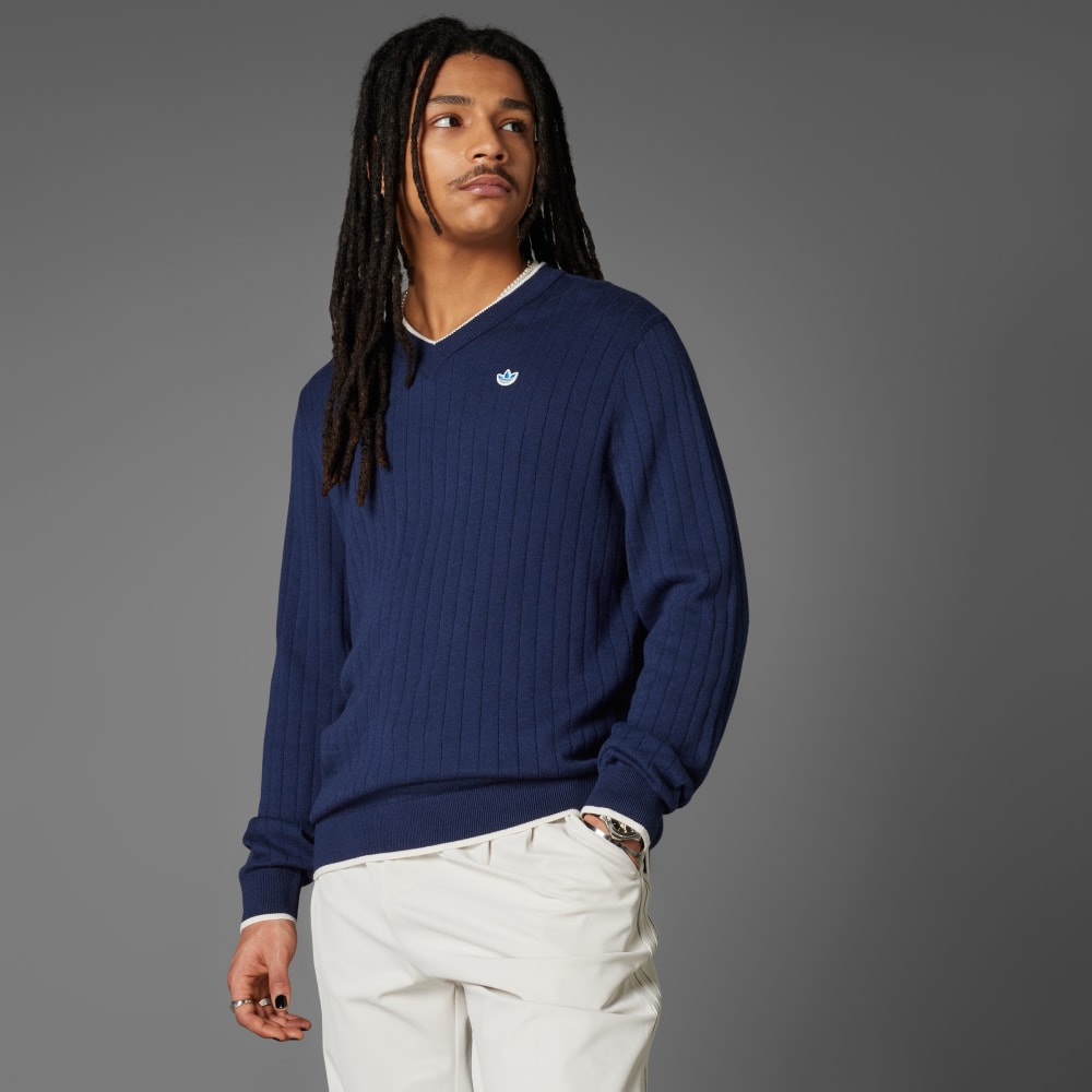 

Толстовка Adidas Originals Cashmere Knit Sweater, темный индиго