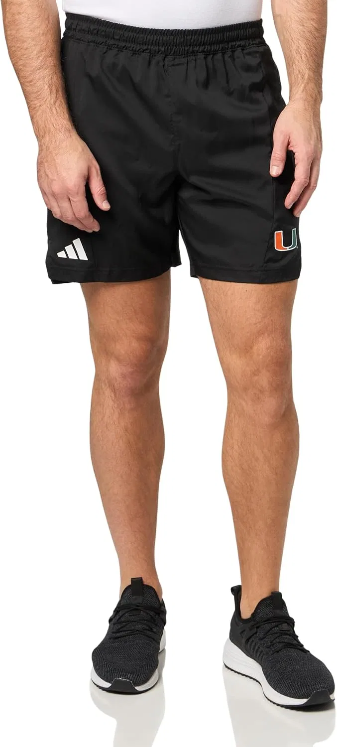 Мужские шорты Adidas NCAA 25/26 Team Woven, черно-белый