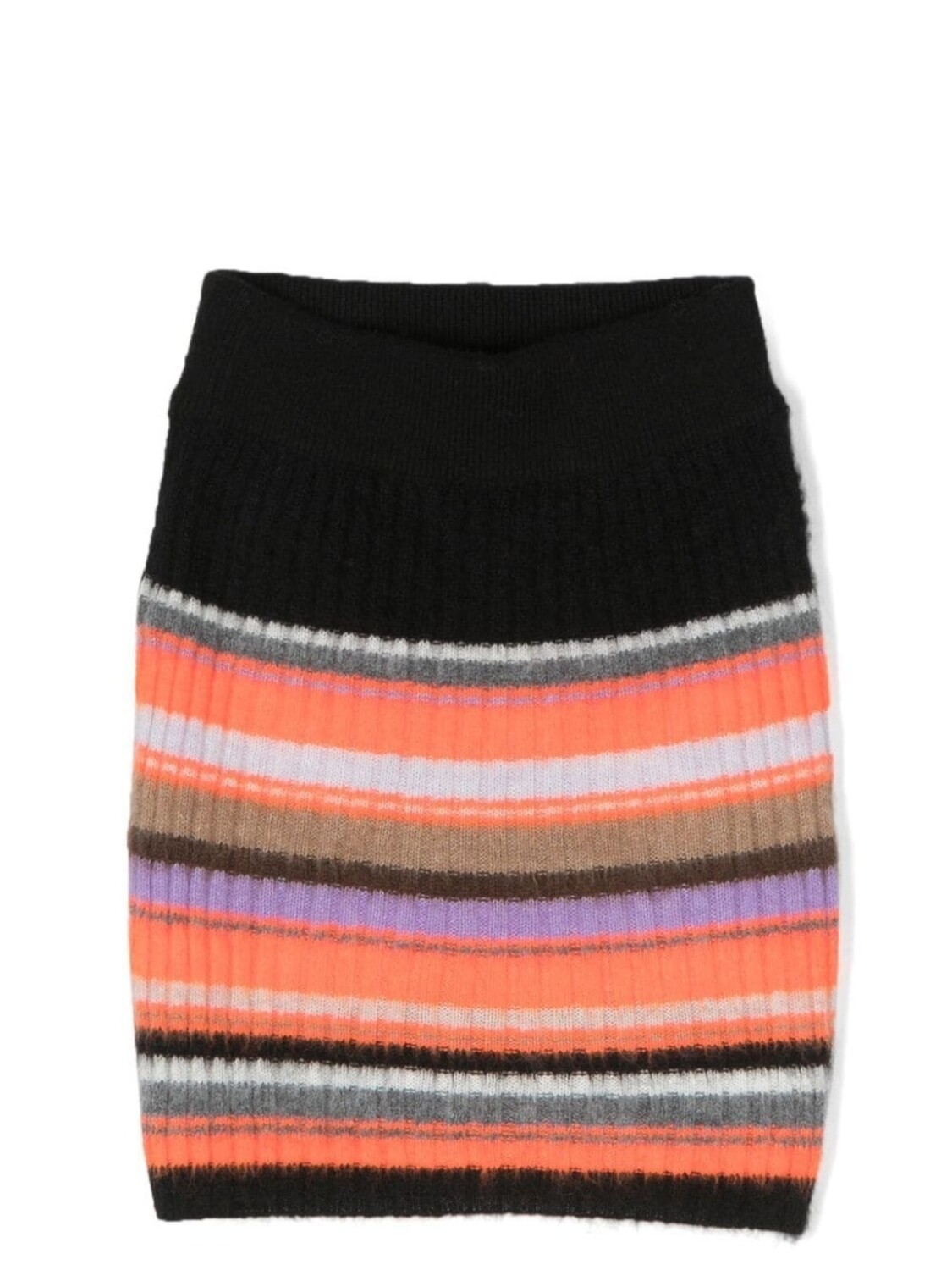 

MSGM Kids полосатая юбка в рубчик, оранжевый