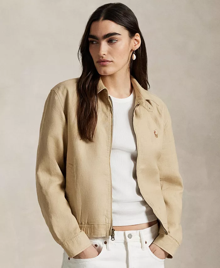 

Женский льняной ветровка Polo Ralph Lauren, коричневый/бежевый