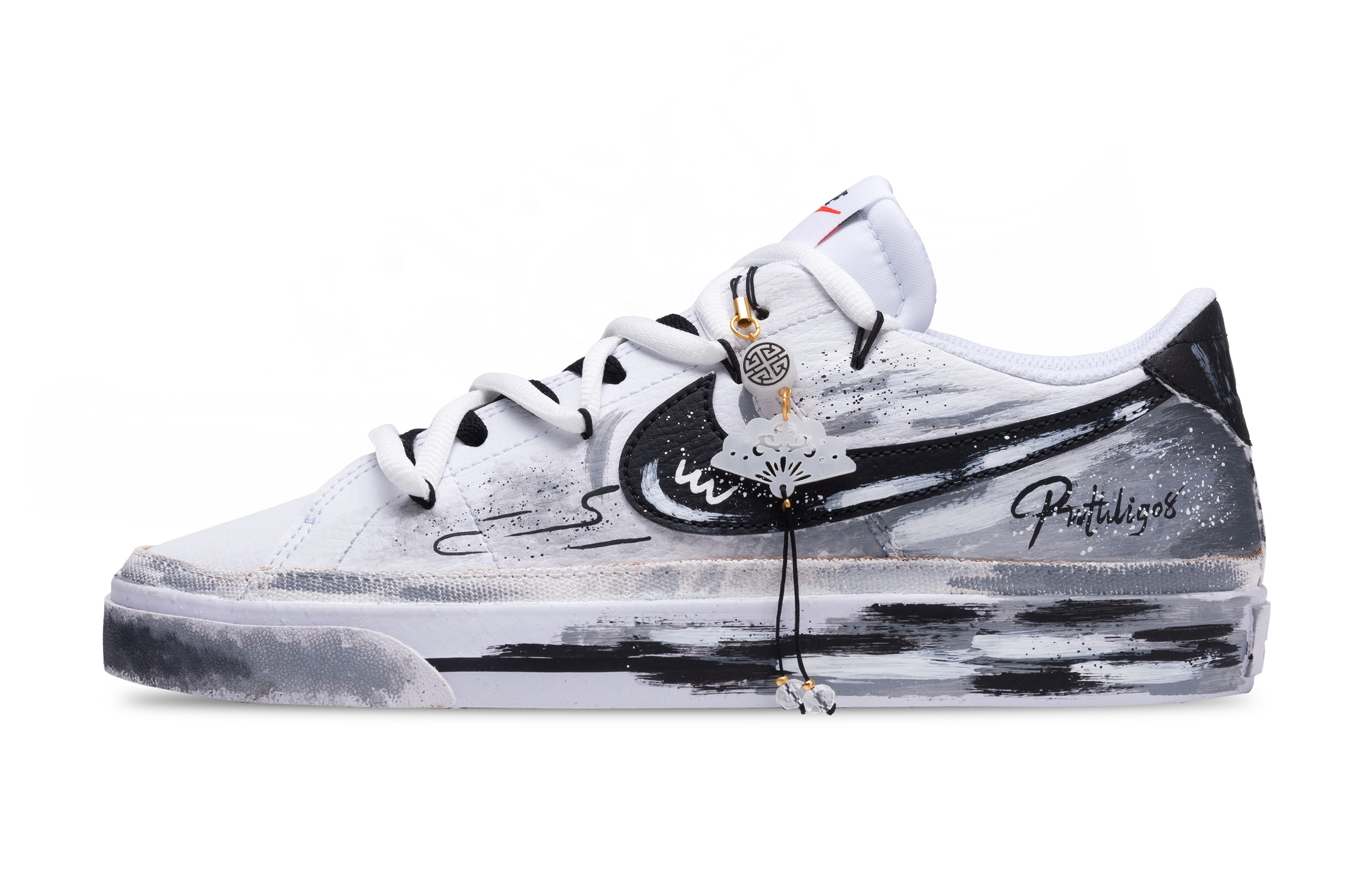 

Nike Низкие кроссовки для скейтбординга Court Legacy, мужские, белые, черные