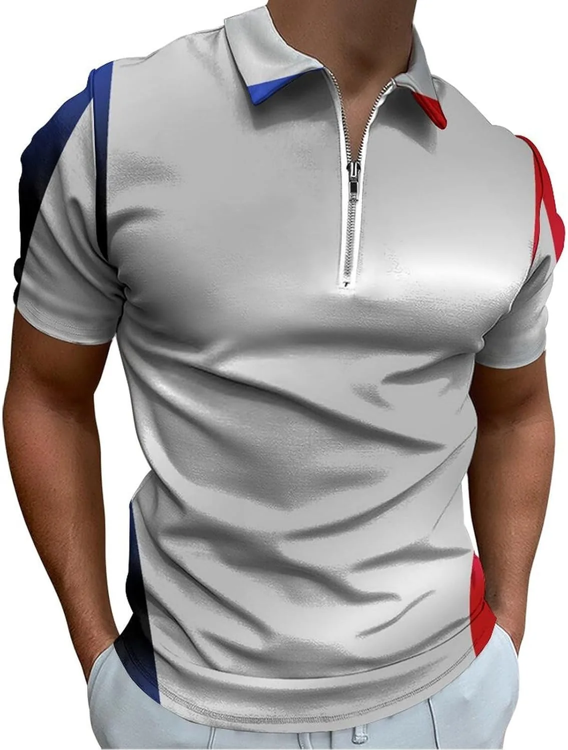 

Мужская классическая поло с коротким рукавом и молнией PPIKTC