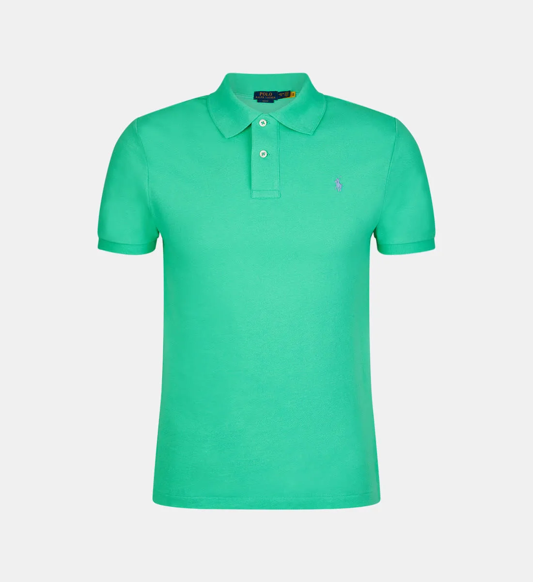 Прямое поло с пони из пике из хлопка POLO RALPH LAUREN, бирюзовый