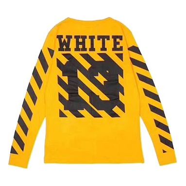 

Футболка Off-White C/O VIRGIL OW 13 Alphabet Stripe Long Sleeves Unisex Yellow, желтый