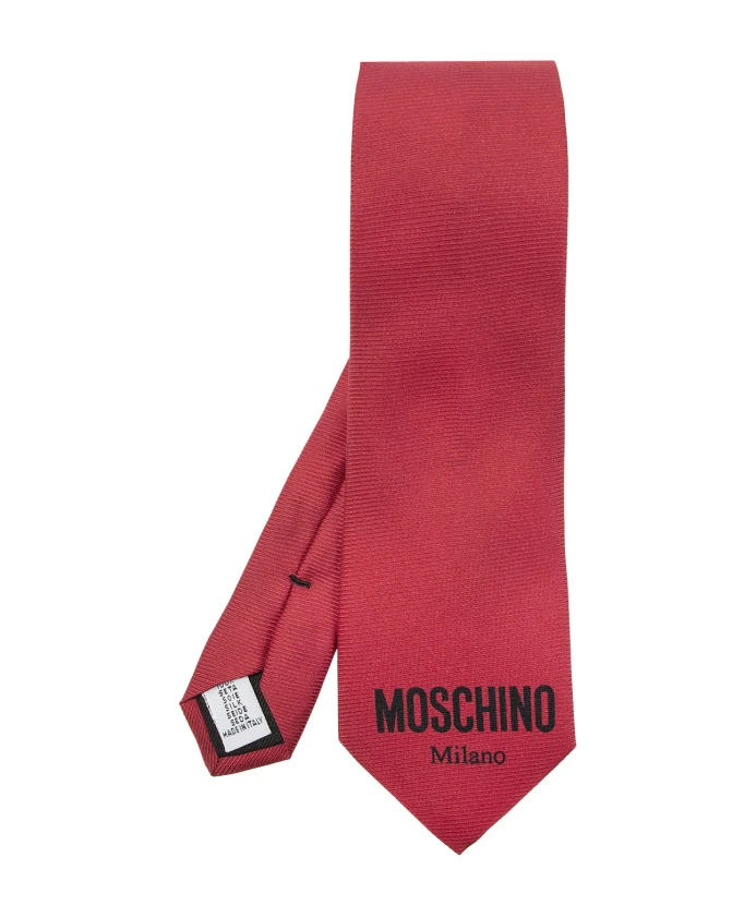 

Галстук с логотипом Moschino, красный