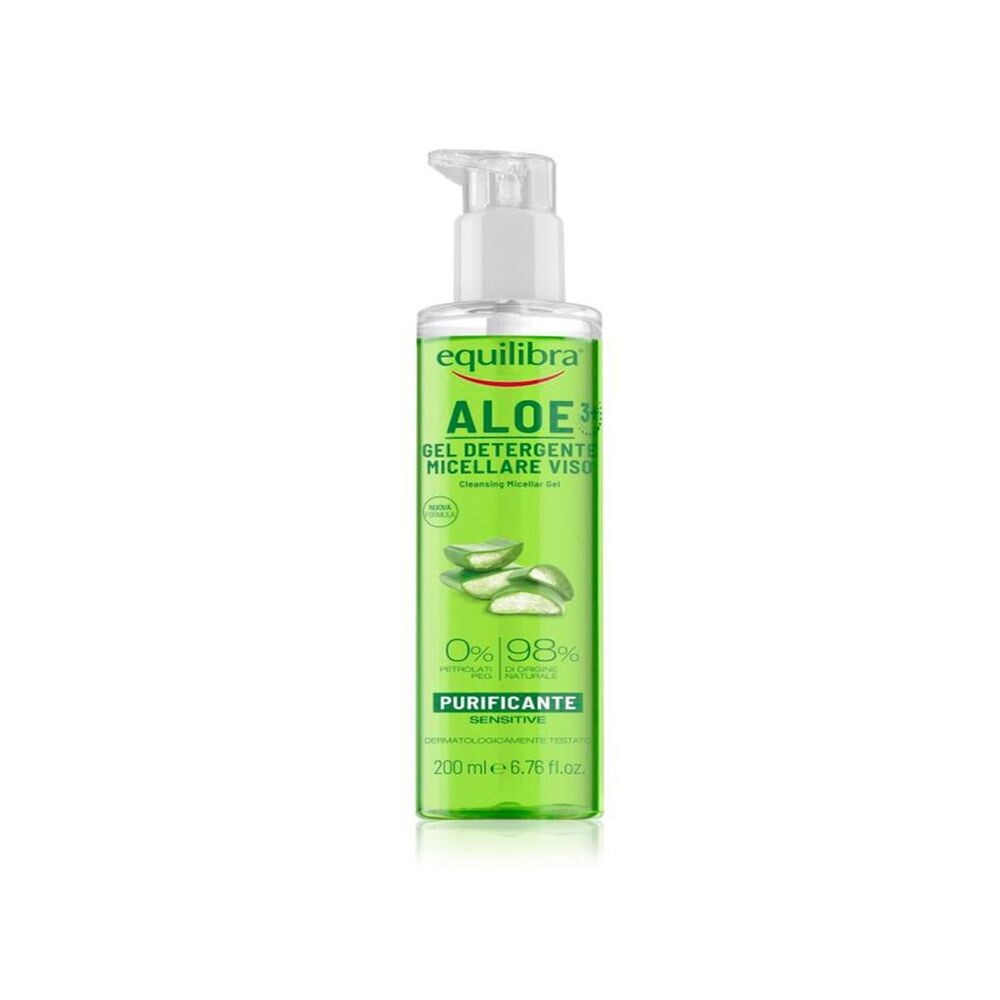 

Очищающий гель для лица Gel micelar limpiador de aloe vera Equilibra, 200 мл