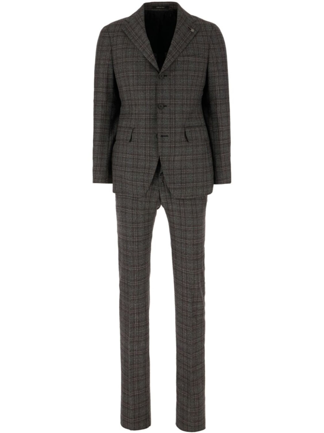 

Клетчатый костюм-двойка Tagliatore, серый