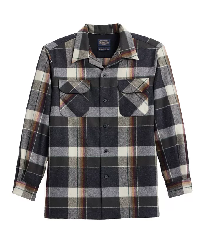 

Мужская шерстяная рубашка с длинным рукавом Board Pendleton, черный