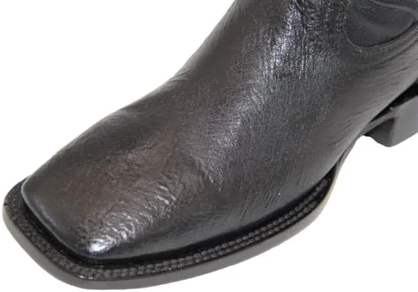 

Мужские ковбойские сапоги Western Shops с квадратным носком из гладкой натуральной кожи страуса, черного цвета The Western Shops, черный