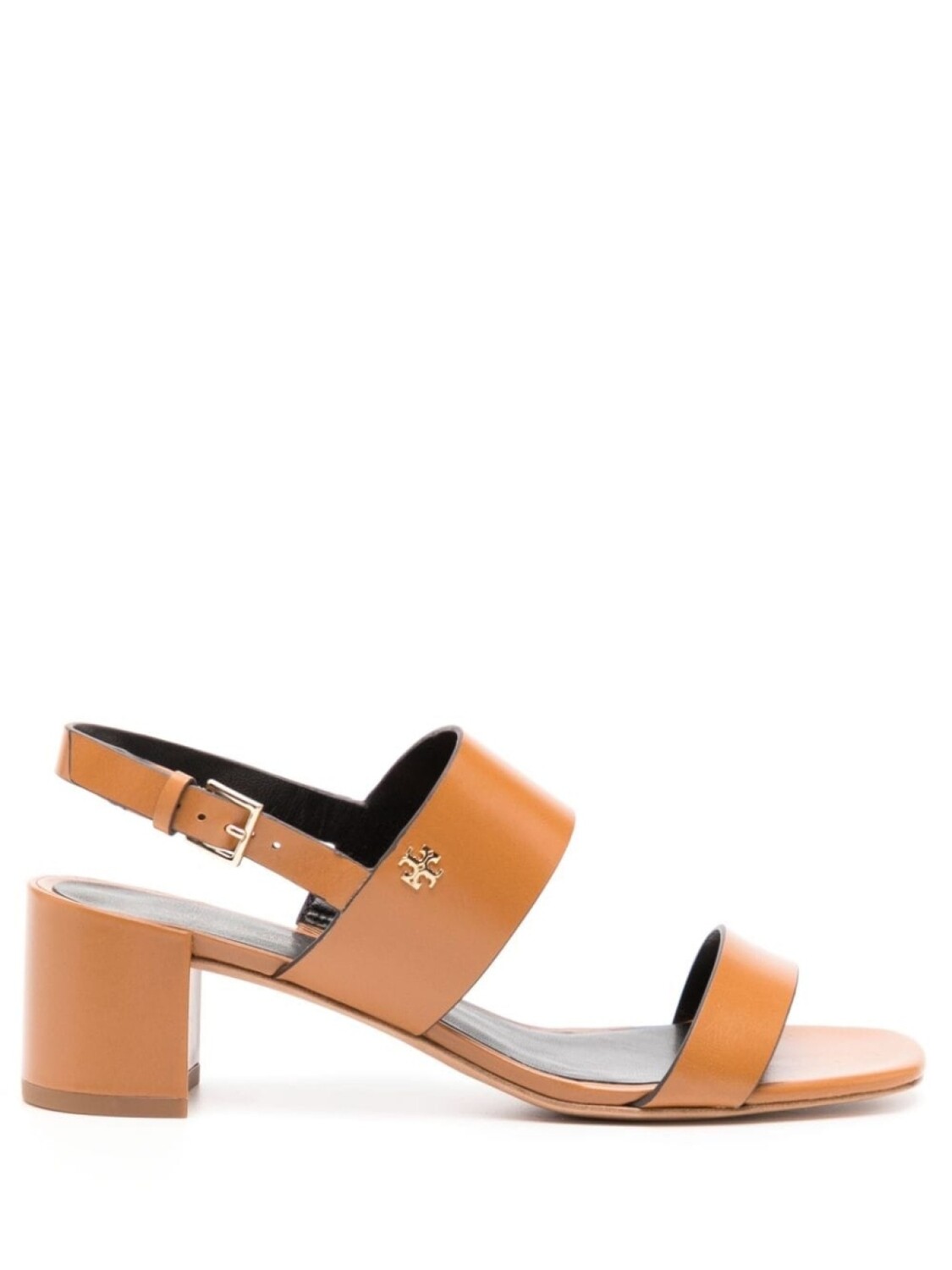 

Кожаные босоножки Double T 50мм Tory Burch, коричневый