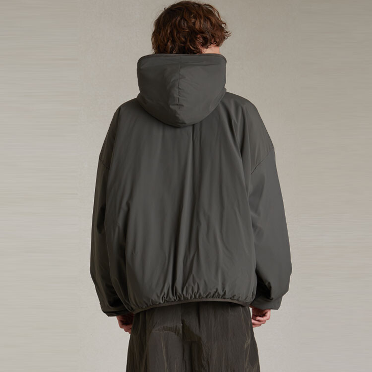 Толстовка с капюшоном на молнии с наполнителем Fear Of God Essentials, черный — фото 3