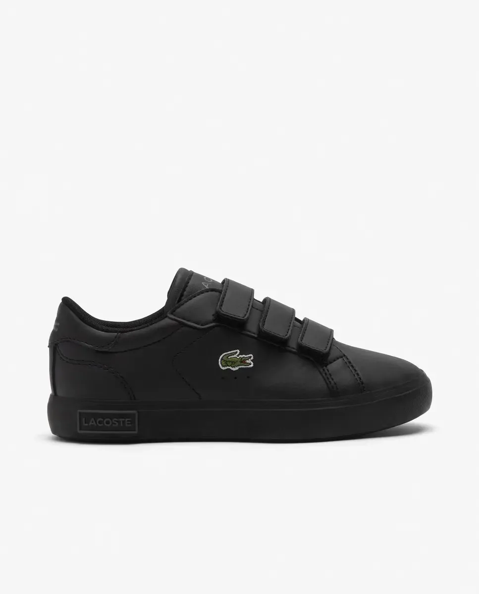 Lacoste Детские универсальные спортивные кроссовки Powercourt черного цвета