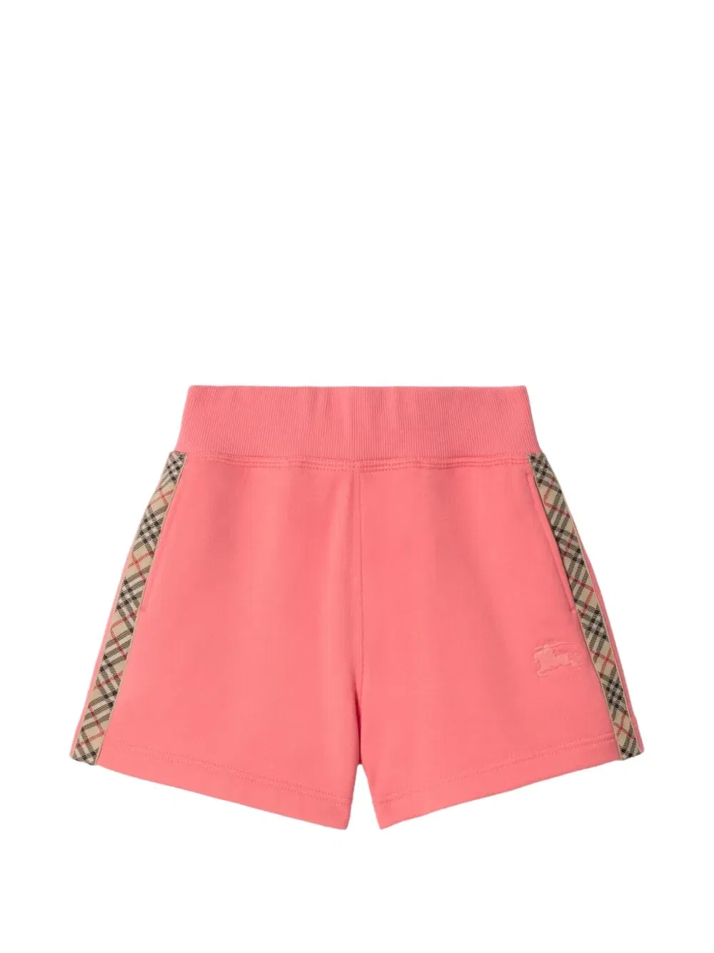 Шорты из хлопка с контрастной отделкой Burberry Kids, розовый