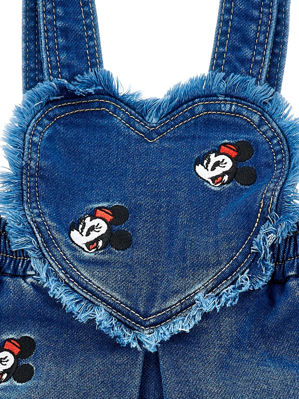 Комбинезон с вышивкой Minnie Mouse из коллаборации с Disney Monnalisa, синий — фото 3