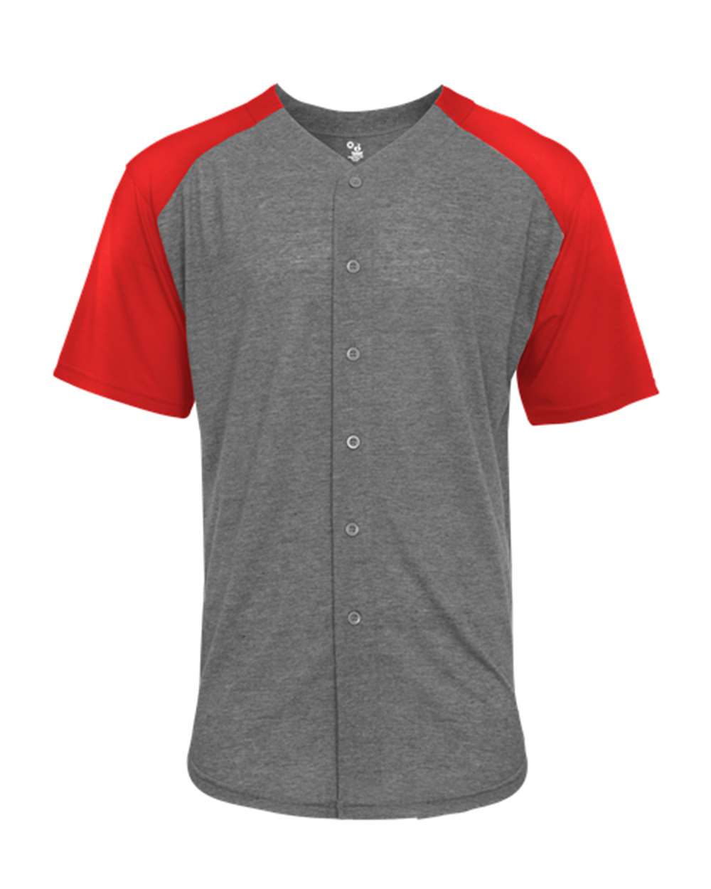 

Футболка Triblend Full Button Badger, цвет graphite/ red