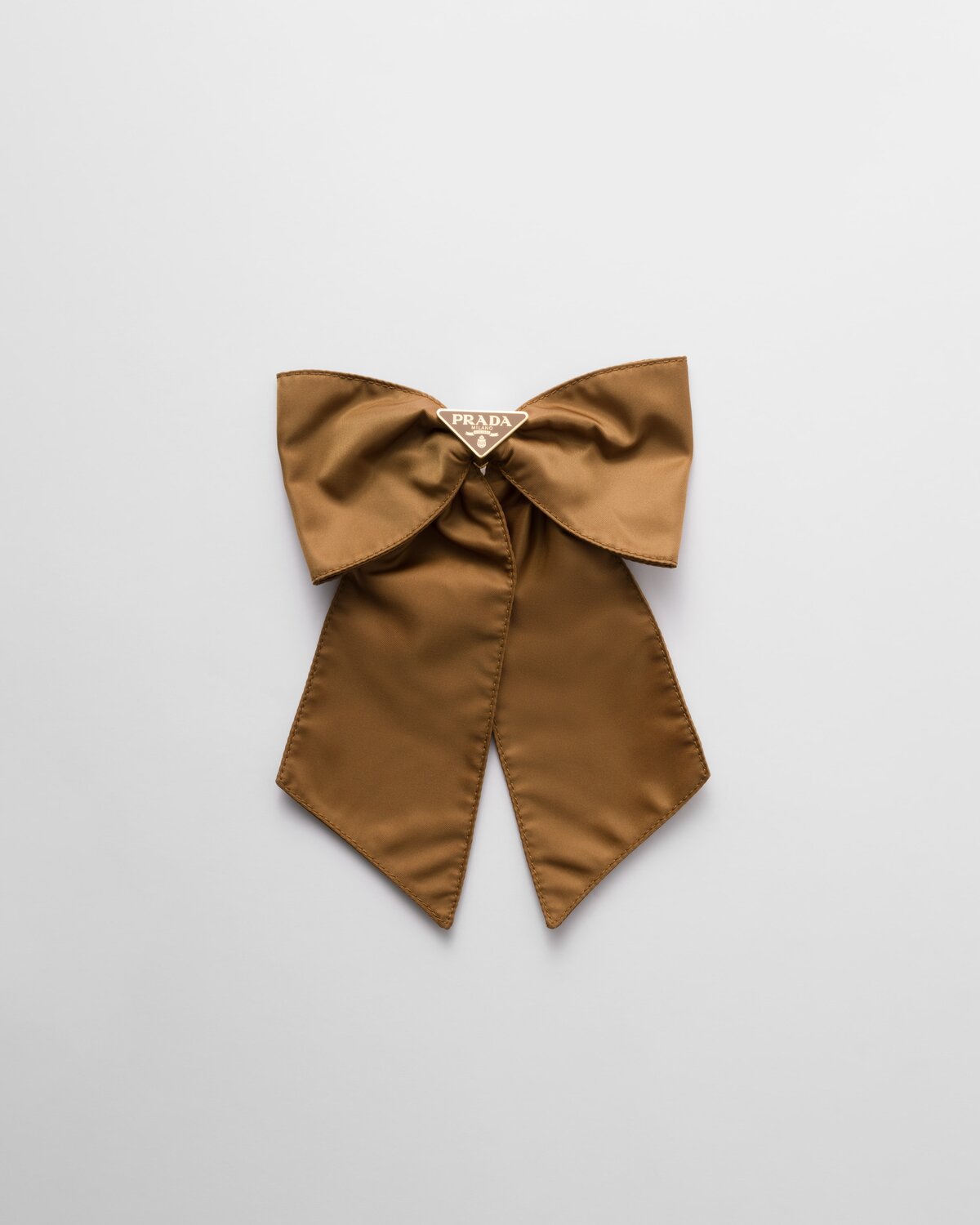 

Заколка для волос из переработанного нейлона Prada, коричневый