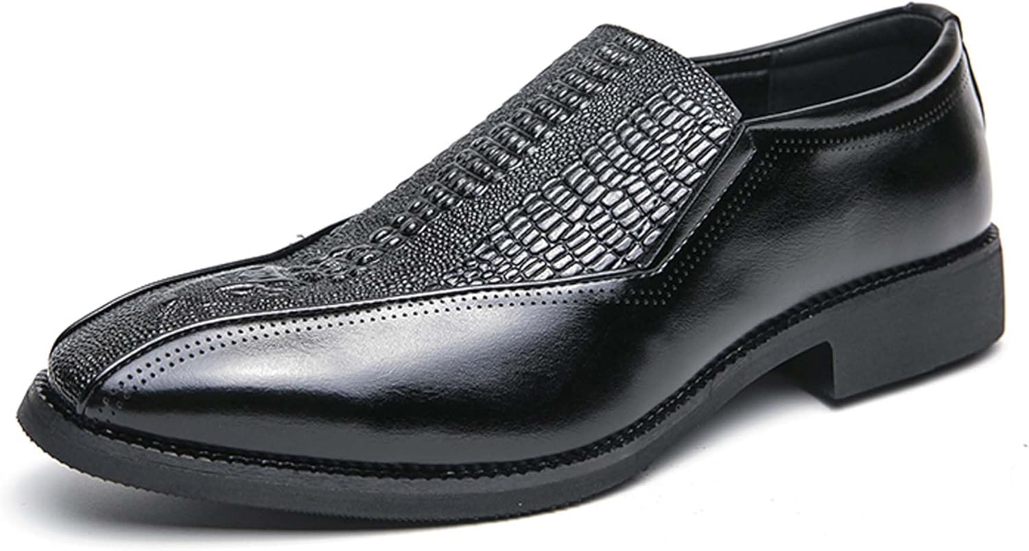 

Мужские кожаные лоферы с зауженным носком, удобные деловые и повседневные туфли без шнурков, противоскользящие, комфортные, для офиса, свадьбы, конференции, костюма и формы Generic, черный