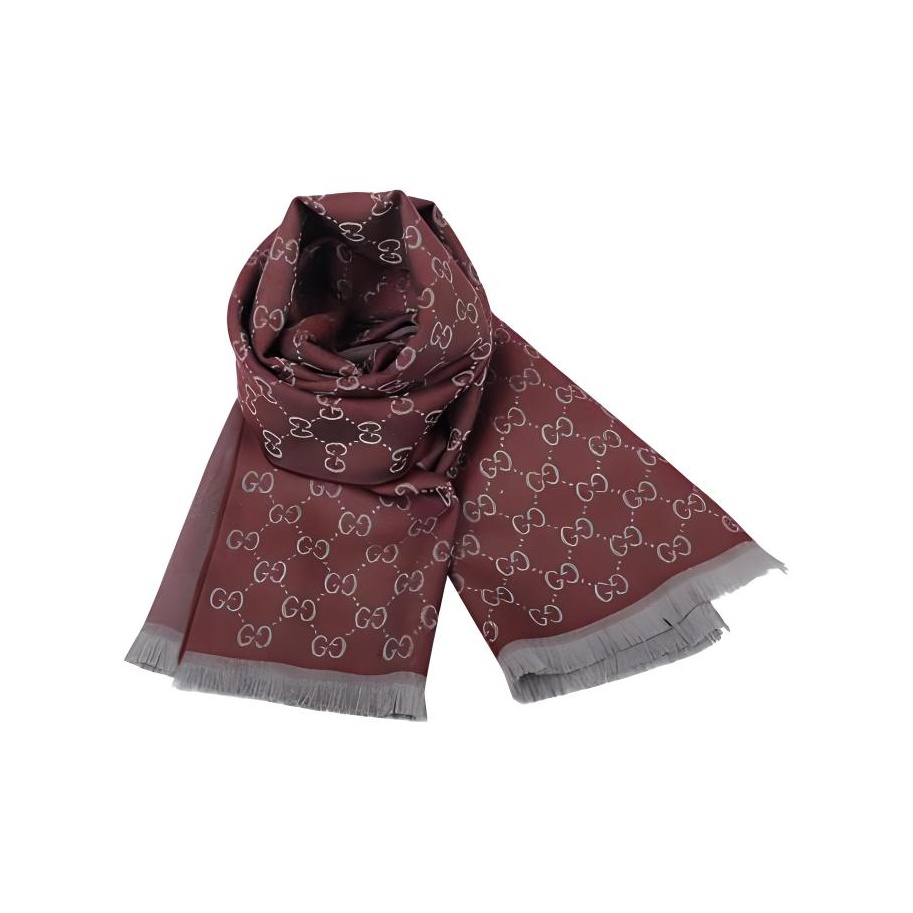 

GUCCI Вязаный шарф унисекс тёмно-красный, Dark Red