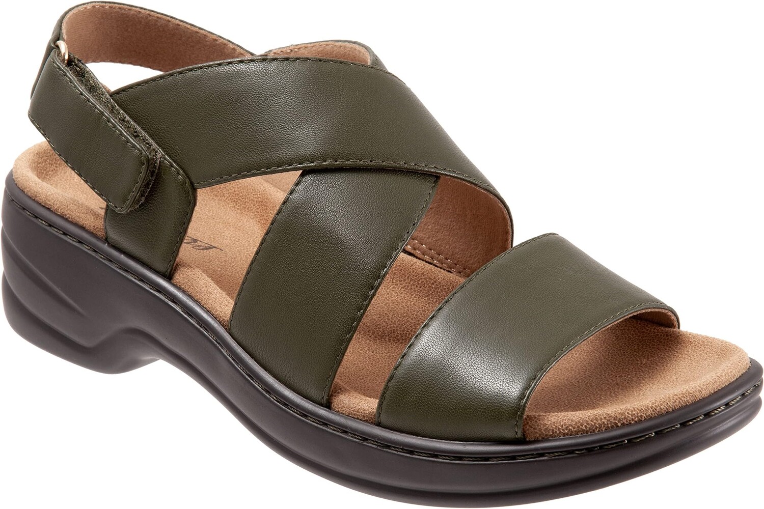 

Сандалии Trotters Nobu, цвет Olive Leather