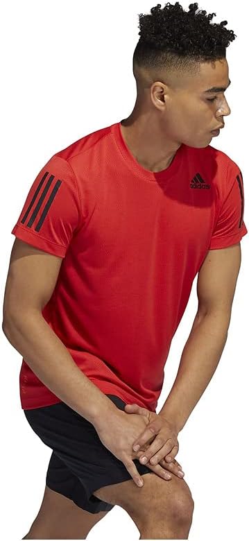 Мужская футболка с коротким рукавом Adidas HEAT. RDY Warrior BJ569, технология быстрого высыхания и охлаждения, красный — фото 3