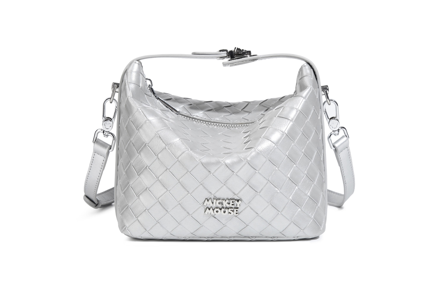

Disney Сумка обеденная из полиуретана серии Микки через плечо кроссбоди клатч женская серебристый матча кофе, Silver