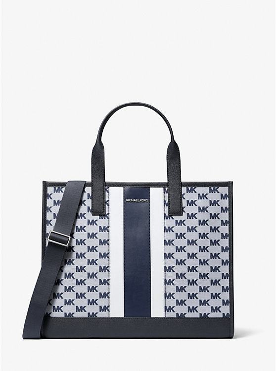 

Сумка-Тоут из жаккарда с логотипом Cooper Michael Kors, синий