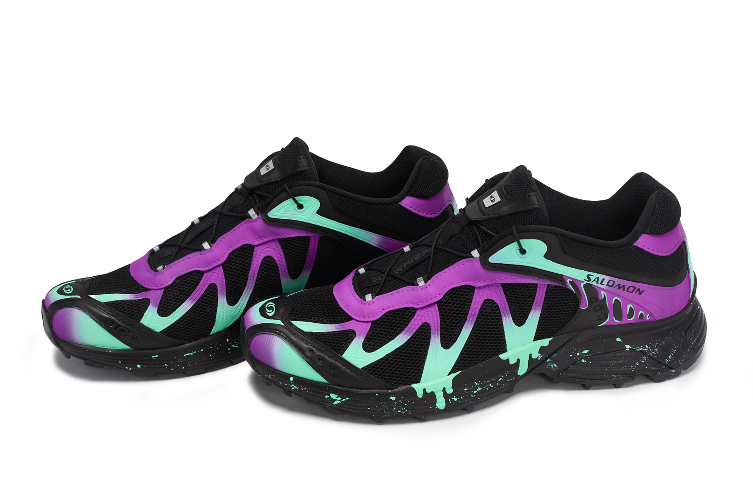 SALOMON XT WHISPER Low top Casual Trail Running Training For Urban Commutes Running Shoes Unisex Black Purple Green — фото 4