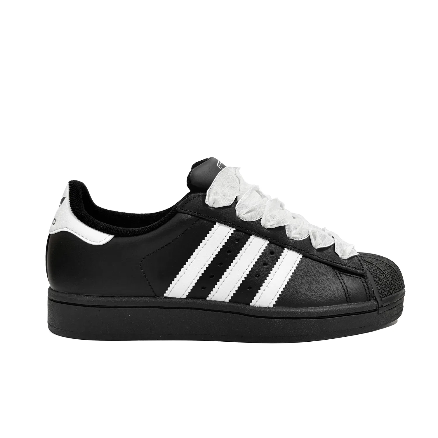 Кроссовки Superstar 2 Phantom Bowknot Leather Low top Kids' Skateboarding Shoes Black для подростков Adidas Originals — фото 3