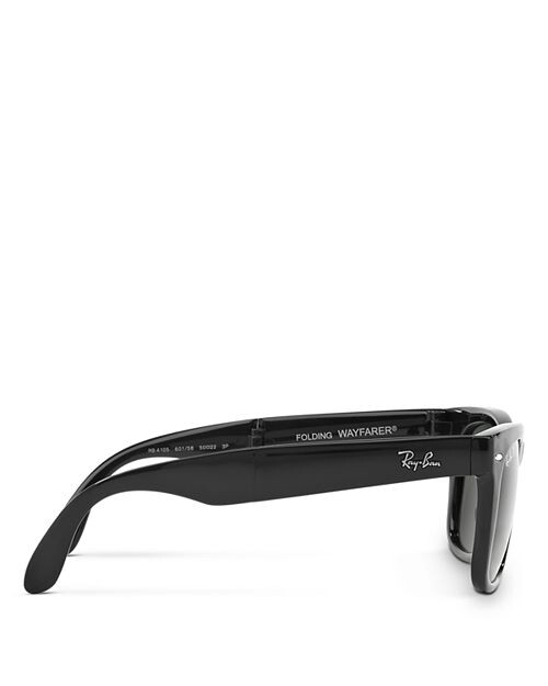 Поляризованные складные солнцезащитные очки Ray-Ban Wayfarer Ease, 50 мм, черный — фото 3