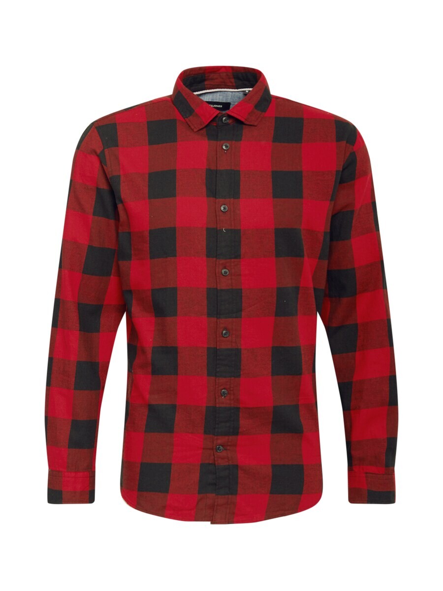 

Рубашка узкого кроя на пуговицах JACK & JONES GINGHAM, цвет Blood Red