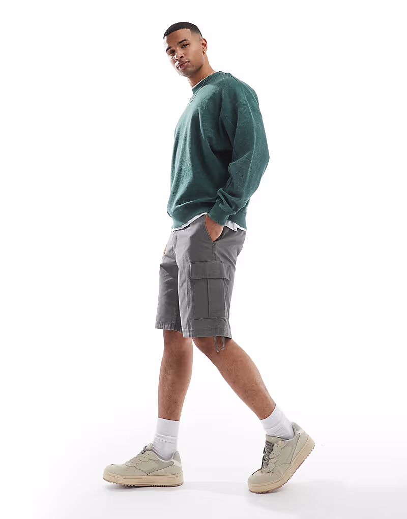 

Короткие шорты-карго Jack & Jones темно-серого цвета