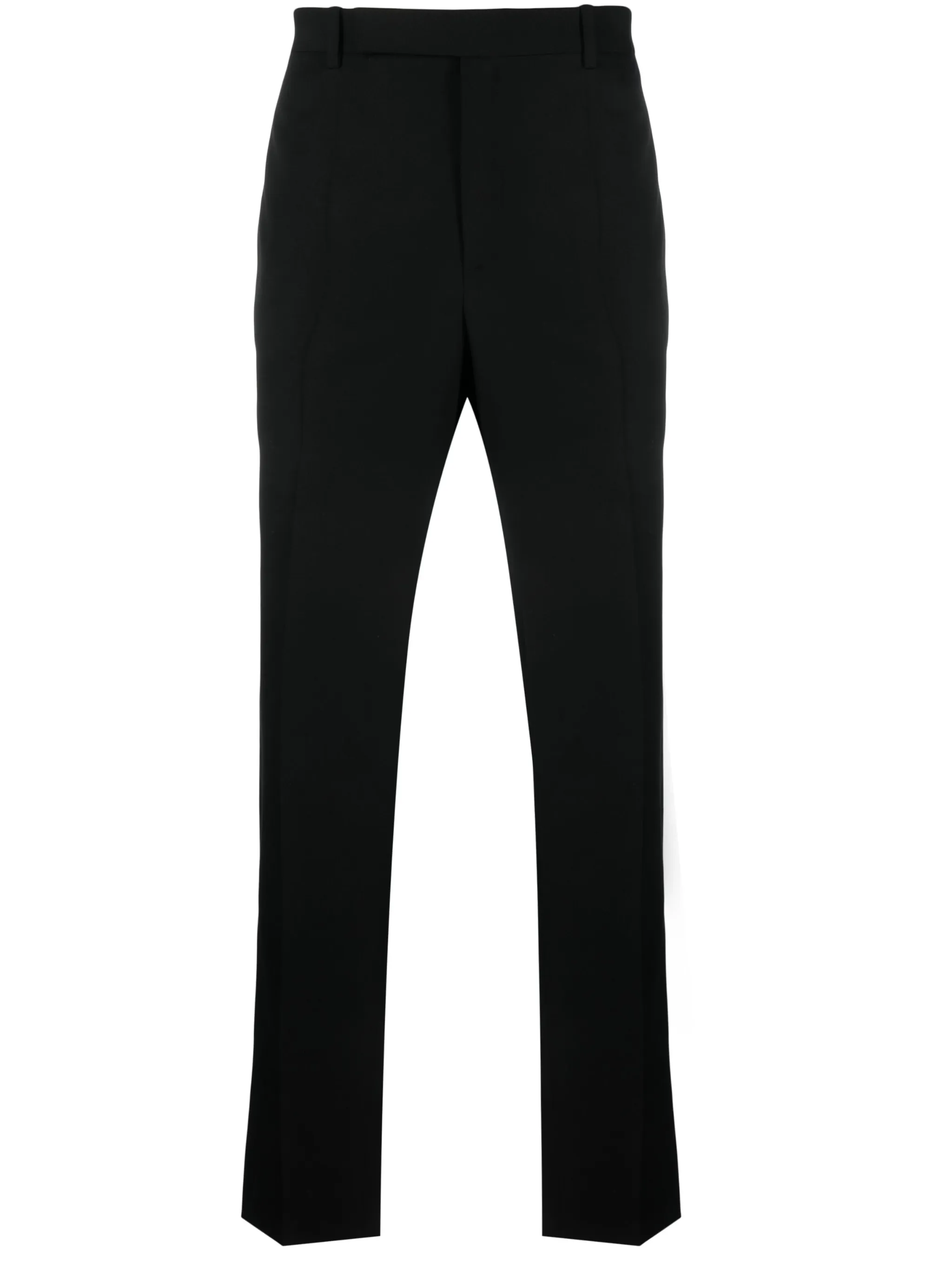 Прямые брюки со складками Saint Laurent, черный