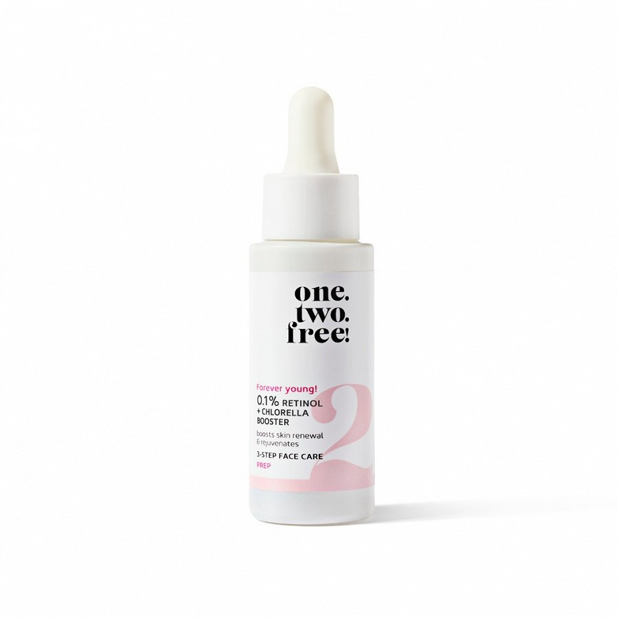 

Сыворотка для лица с 0,1% ретинолом и хлореллой 0,1 % retinolis + chlorella booster One.Two.Free!, 20 мл