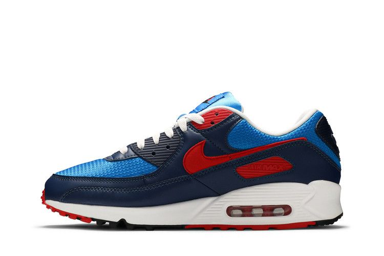 Кроссовки Nike Air Max 90 'Photo Blue University Red', синий — фото 4