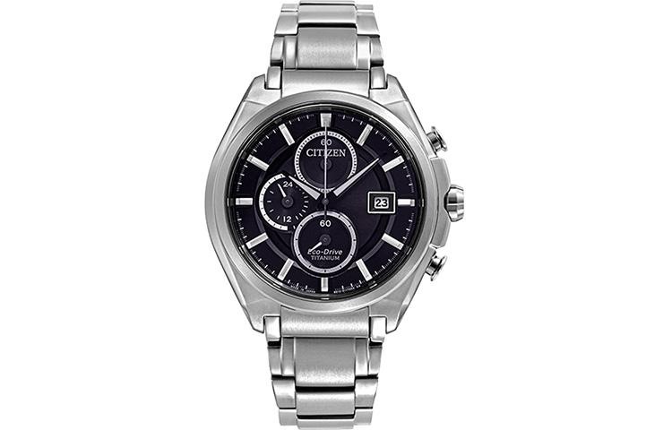 

CITIZEN Часы Eco Drive Series Ecology Drive Collection Solar Quartz Movement Titanium Strap Watch Men's Watch Black Dial