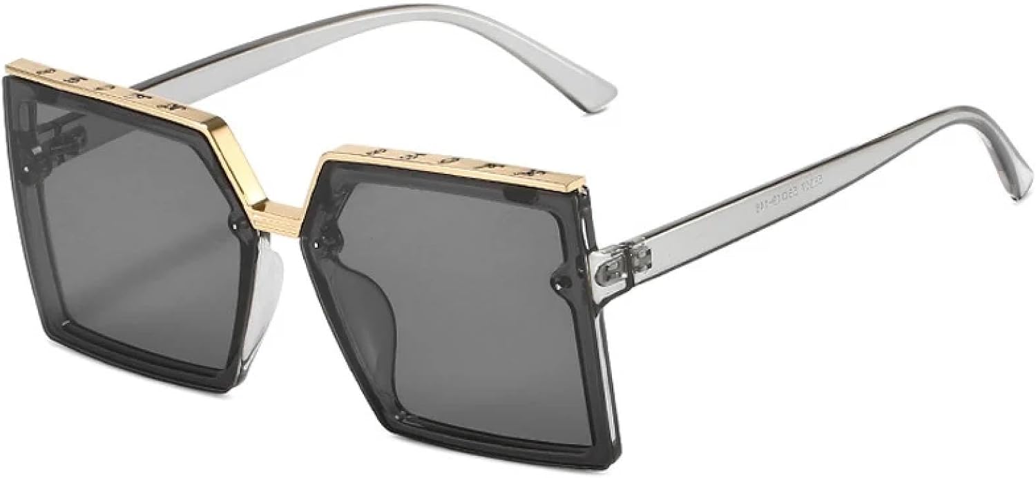 

Классические винтажные солнцезащитные очки в крупной оправе для женщин и мужчин, модные, для активного отдыха, вождения, рыбалки, с защитой от УФ-излучения UV400 TKKTLLT, Gray Gray