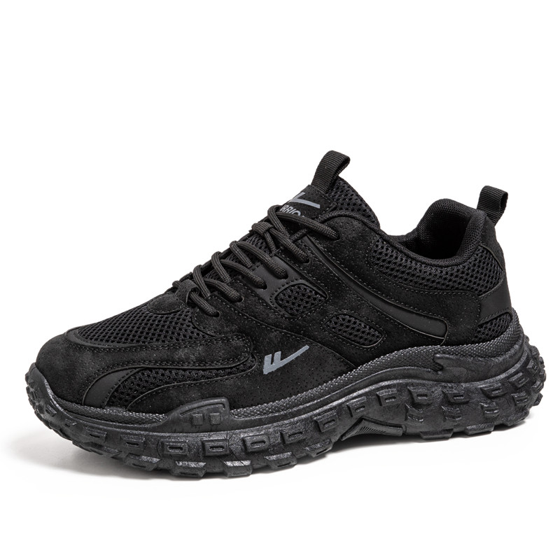 

WARRIOR Кроссовки Cushioning Height Increasing Abrasion Resistant Lightweight Slip Resistant Low top Chunky Sneakers Men's Black