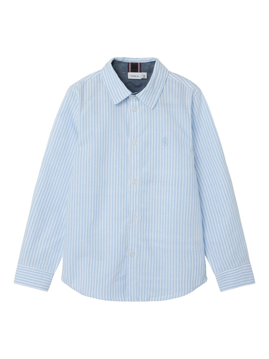 

Топ NAME IT Regular fit Button Up NKMNewsa, светло-голубой