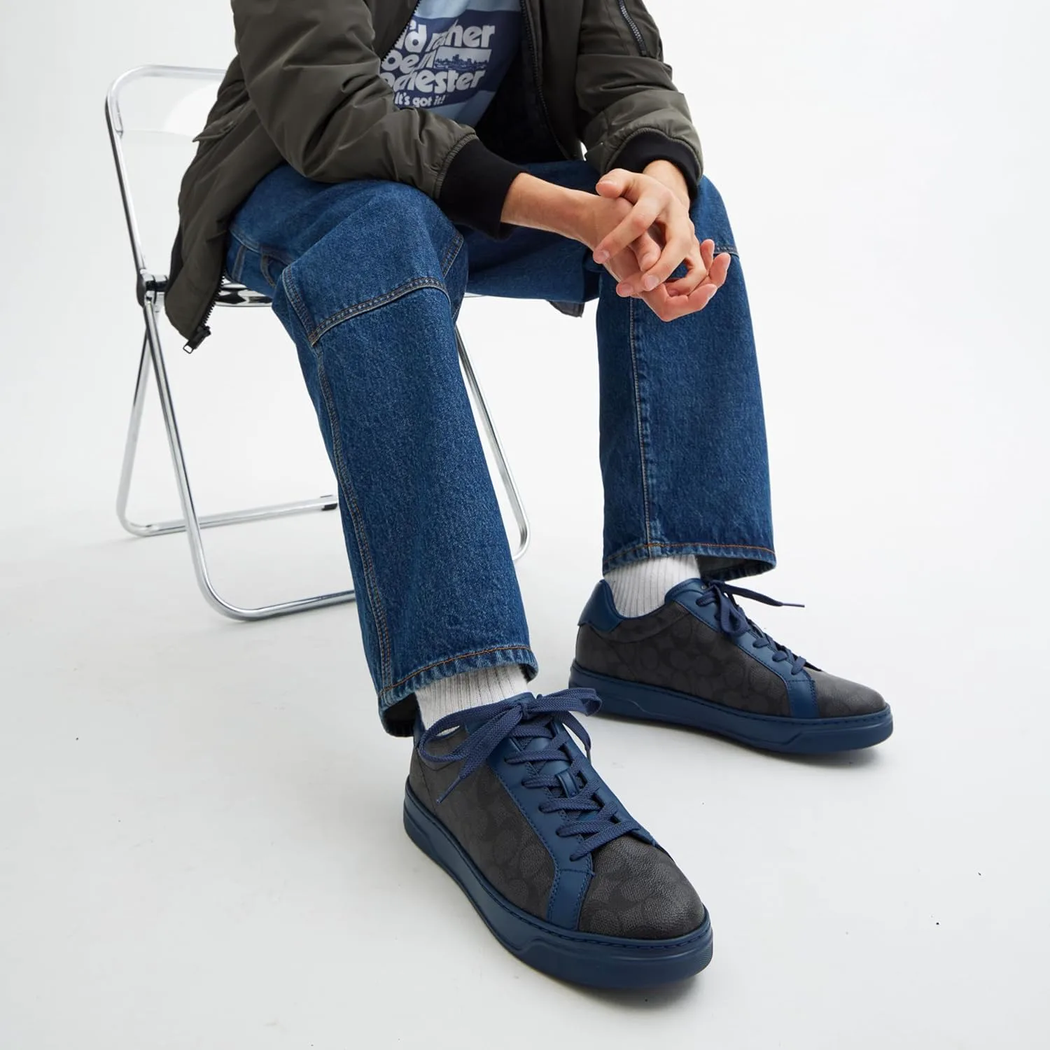 Мужские кроссовки Coach High Line Low Top, глубокий синий — фото 2
