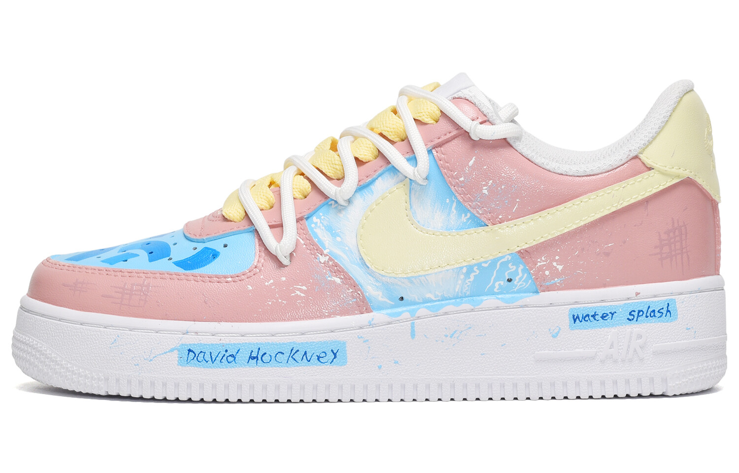 

Кроссовки Nike Air Force 1 Skateboarding Shoes Men Low-top Pink/White/Blue, розовый