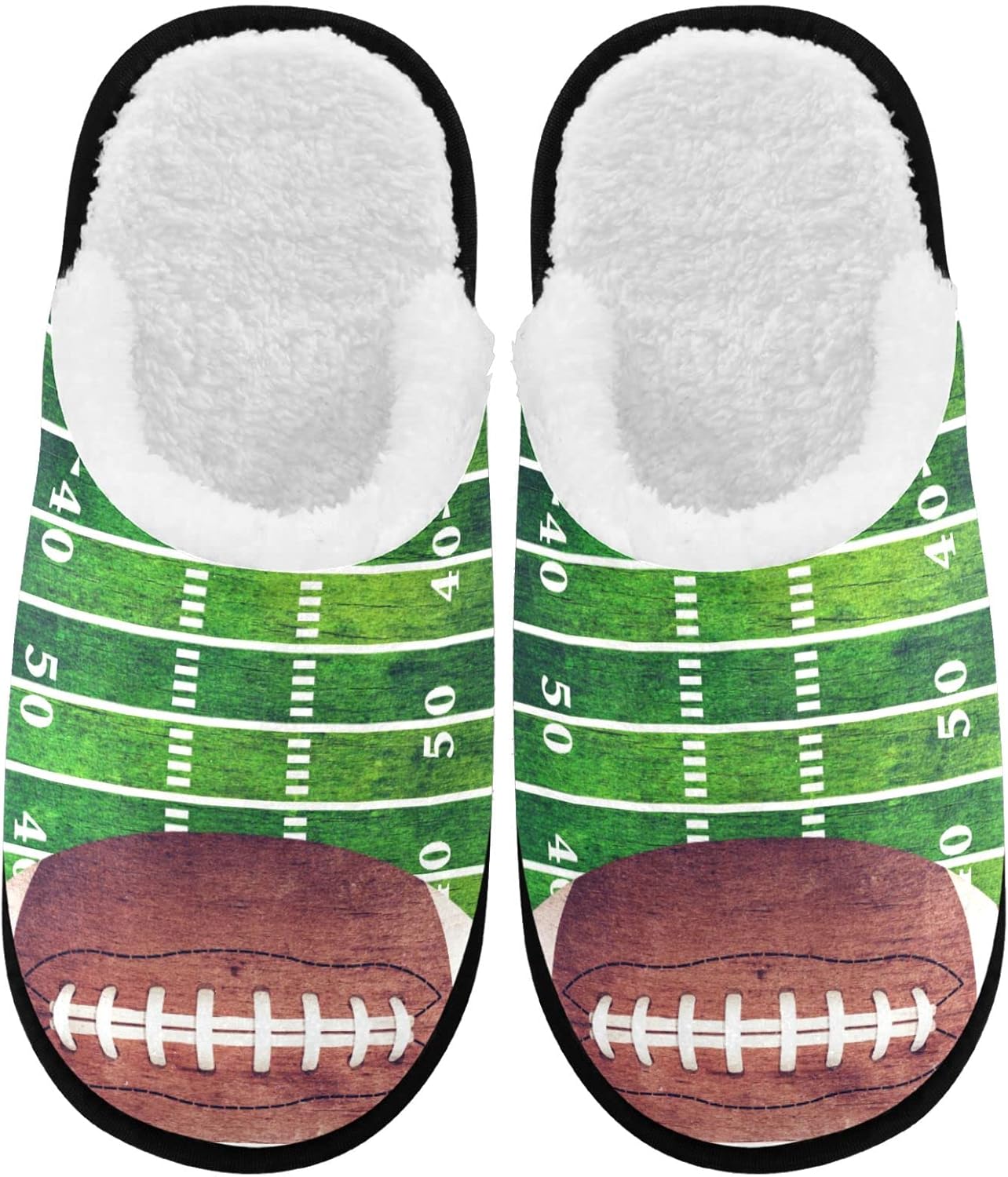 

Тапочки visesunny для женщин и мужчин, зимние теплые домашние тапочки из хлопка с эффектом памяти, мягкие плюшевые флисовые домашние тапочки без шнурков для девочек, обувь для дома и улицы, American Football