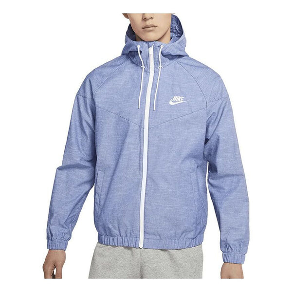 

Куртка Nike Sportswear Logo Embroidery Ventilate Jacket Coat Male Purple, индиго