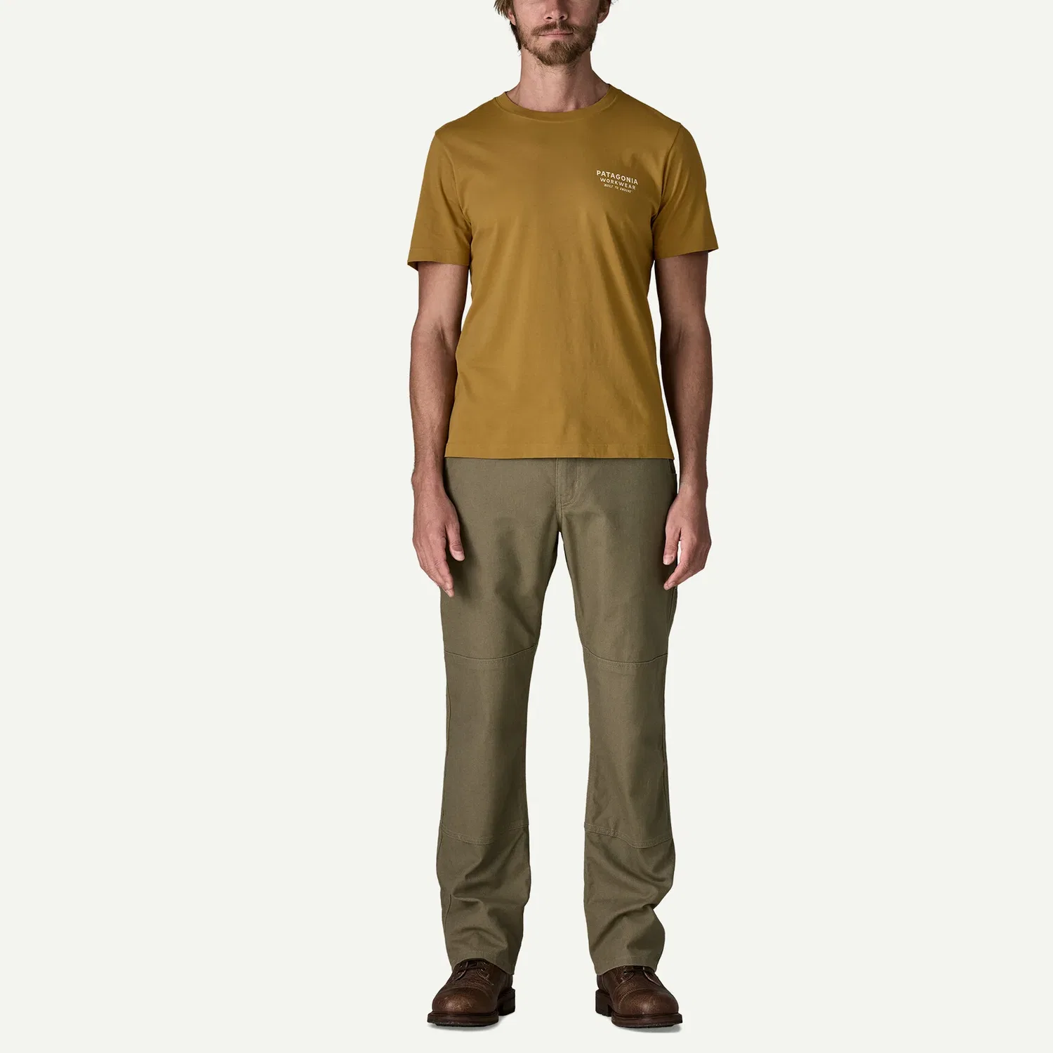Футболка Patagonia Crew Neck Bobcat Brown — фото 4