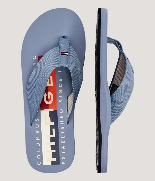 Корпоративные шлепанцы Tommy Hilfiger, небесно-голубой — фото 4