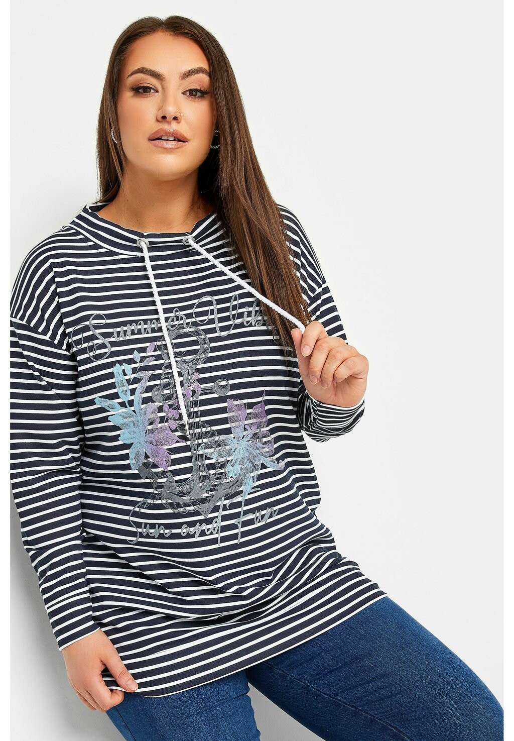 

Толстовка STRIPE ANCHOR Yours Clothing, синий