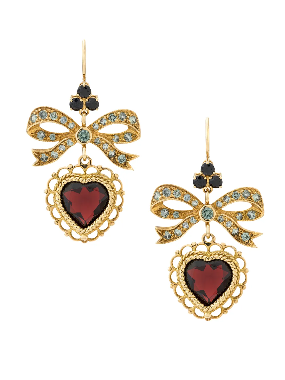 

Серьги-подвески из желтого золота с гранатом DOLCE & GABBANA, золотой