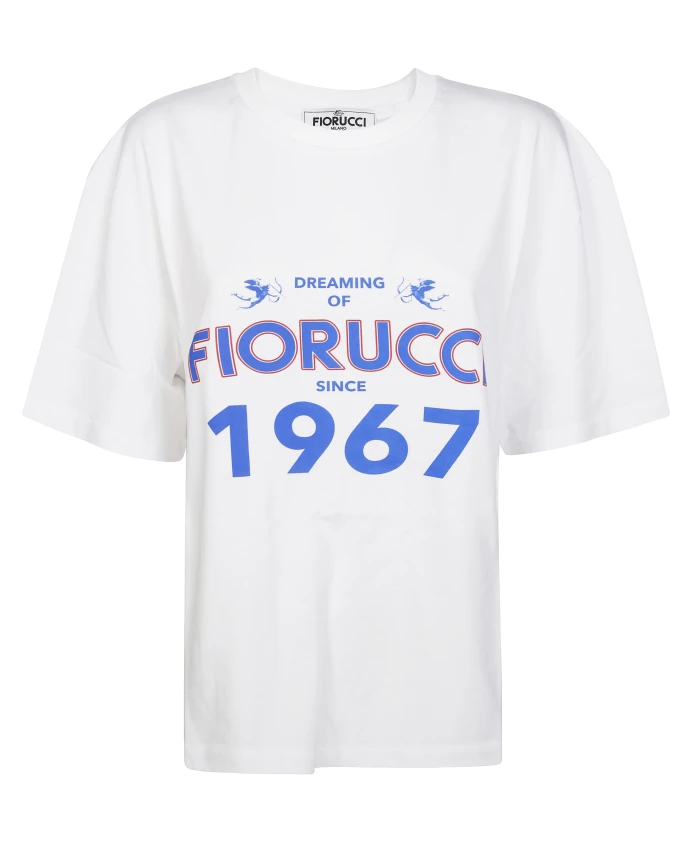 

Повседневная хлопковая футболка для мужчин Fiorucci, белый