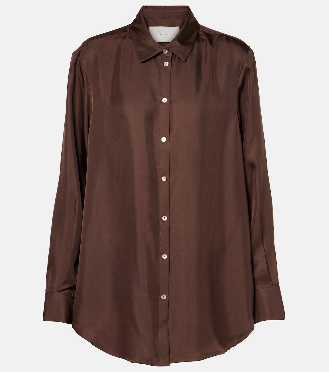 

Рубашка из шелкового твила Asceno, Espresso