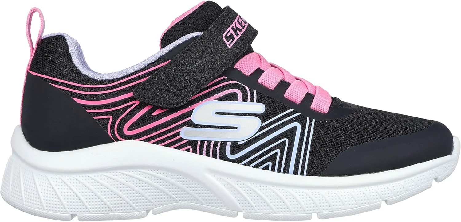 Детские кроссовки Skechers Microspec Plus-Swirl Sweet, черный/мультиколор — фото 2